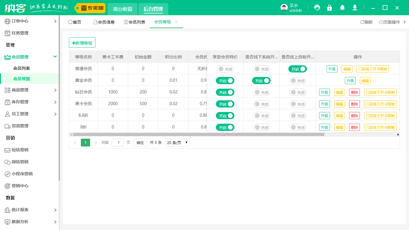 微信小程序会员系统1